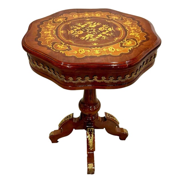 1990s Bedside Table French Side Table Baroque Style For Sale