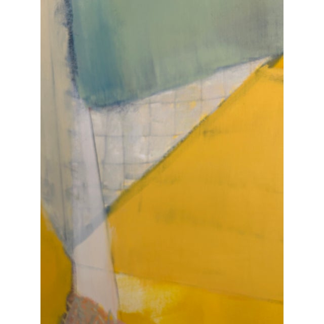 Eye catching elegant abstract original painting on canvas, signed lower right. Note: We are selling two pieces by this...