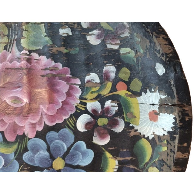 Vintage Mexican Folk Art Handpainted Wood Trays, Set of 2 For Sale In Tulsa - Image 6 of 6