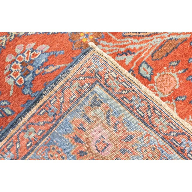 Orange Fine Antique Persian Malayer Rug 4'7'' X 6'1'' For Sale - Image 8 of 8