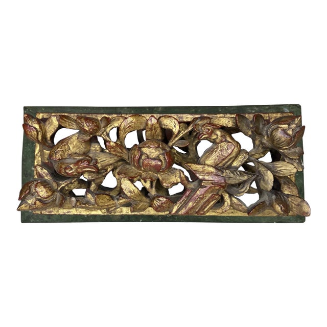 Antique Carved Chinese Panel For Sale