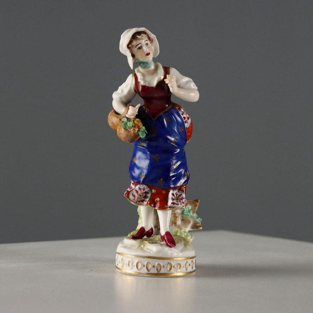 Antique Figurines from Ludwigsburg Porcelain, 1860 For Sale - Image 3 of 16