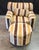 American Striped Club Chair and Matching Ottoman For Sale - Image 3 of 9