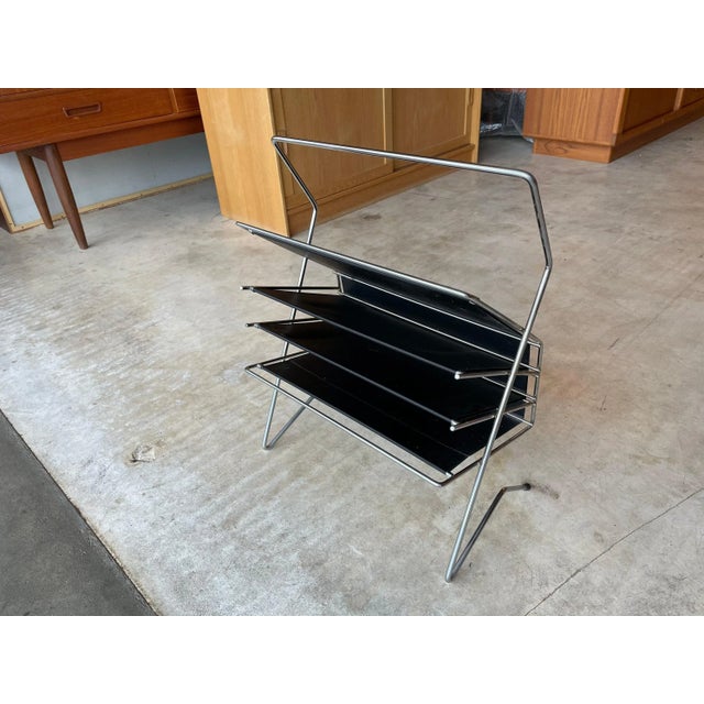 Mid-Century Magazine / LP Rack, 1960s For Sale - Image 4 of 11