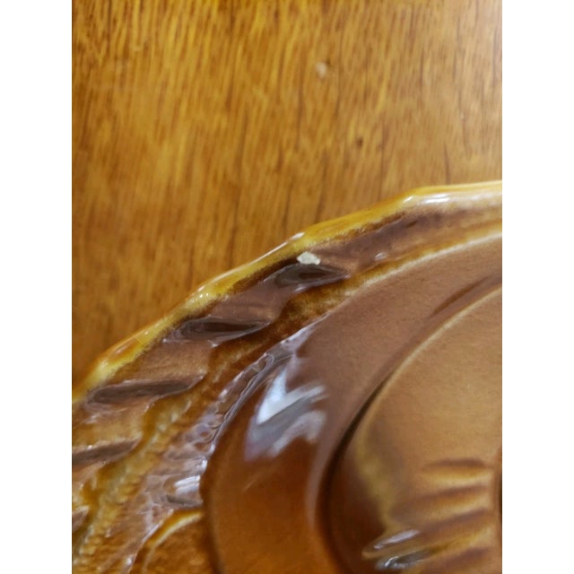 This is a Vintage Sarrequemines Ceramic Plate, French Atelier d'Art, Fish Motif #1. It measures 1" high and 10“ in...