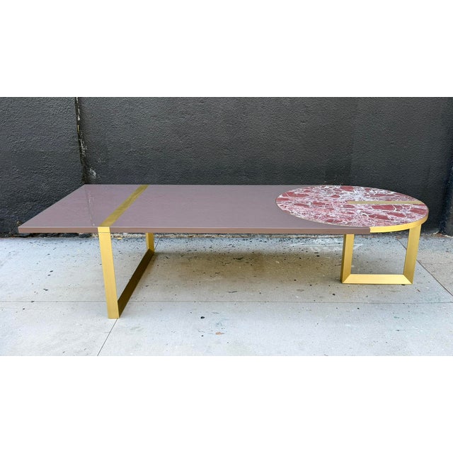 2020s Baxter “Selene” Dining Table by Hagit Pincovici, Brass & Marble, Italian Modern For Sale - Image 5 of 18