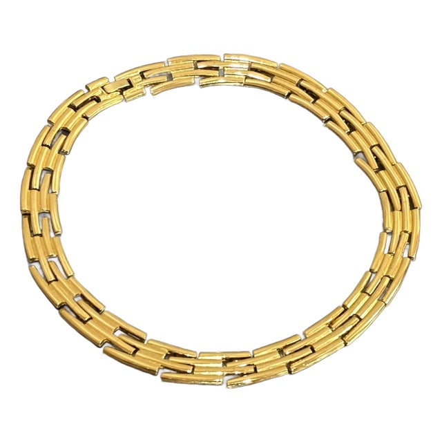 1970s-80s Gold Tone Collar Necklace For Sale