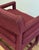 Vintage MCM Burgundy Parsons Style Arm Chair For Sale - Image 10 of 11