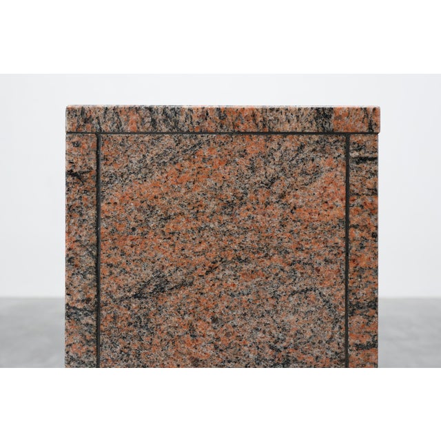 Rectangular Red Granite Pedestal, Belgium, 1920s For Sale - Image 12 of 14