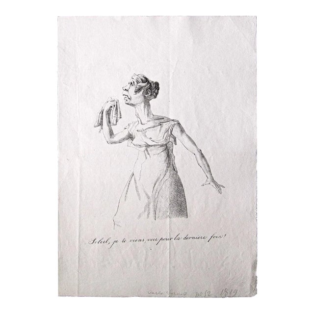 Carle Vernet (Antoine Charles Horace Vernet) - Soleil Je Viens - Lithograph - Early 19th-Century For Sale