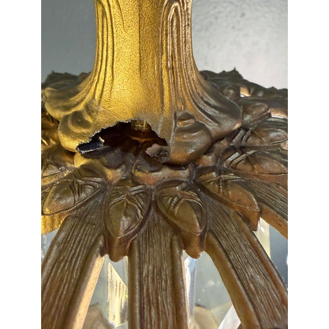 1968 Loevsky & Loevsky Hollywood Regency Vintage Crystal Table Lamps With New Shades — A Pair For Sale - Image 12 of 18