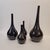 1990s Black Vases in Glazed Ceramic, France, 1990s, Set of 4 For Sale - Image 5 of 18