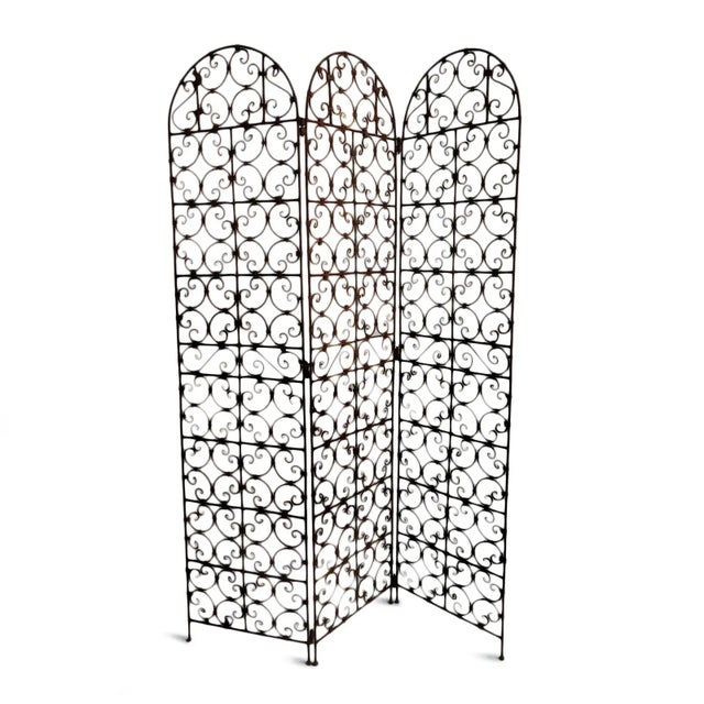 Metal Vintage Iron Scroll Screen / Divider For Sale - Image 7 of 7