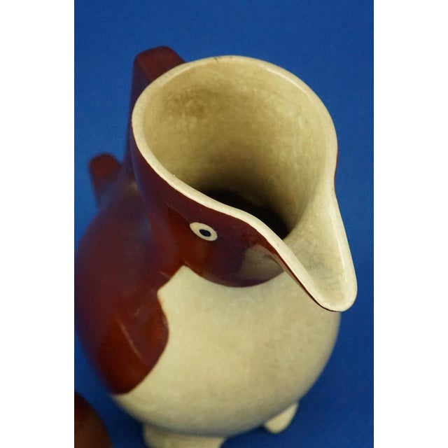 Small Zoomorphic Jug in the Shape of a Penguin in Glazed and Vitrified Ceramic by Marcel Sandoz, 1930s For Sale - Image 11 of 18