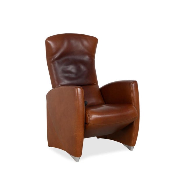 Modern Brown Leather Armchair from Jori For Sale - Image 3 of 17