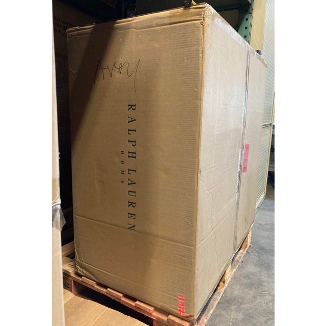 Metal Visual Comfort Rl 5064 Nb-Wg Rivington Medium 8-Paneled Chandelier in Natural Brass With White Glass, Design by Ralph Lauren For Sale - Image 7 of 7