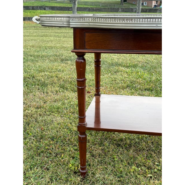 20th C. British Regency Style Butler's Cocktail Serving Tray Table For Sale - Image 9 of 12