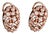 Mid 20th Century 18k Pink Rose Gold Bezel Set Diamond French Clip Earrings Estate, Pair For Sale