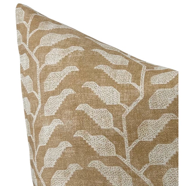 Folio Ochre Floral Pillow Cover, 20x20 Pillow For Sale - Image 4 of 4