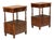 19th Century Antique Louis Philippe Nightstands in Walnut, Italy, Set of 2 For Sale