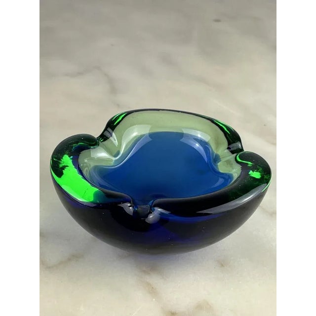Blue Submersed Murano Glass Ashtray or Catchall, Italy, 1960s For Sale - Image 8 of 8