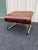 Brown Pearl Wick Leg Lounger- 1960s Adjustable Vinyl Footstool For Sale - Image 8 of 12