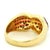 1990s 1990s Italian 18k Gold Ruby Diamond Crossover Cocktail Ring, Size 6.5 For Sale - Image 5 of 13