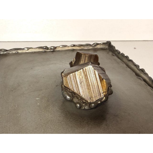 Silver Vintage Handmade Rectangular Pewter Box by Attilio Nani, Italy, 1960s For Sale - Image 8 of 13