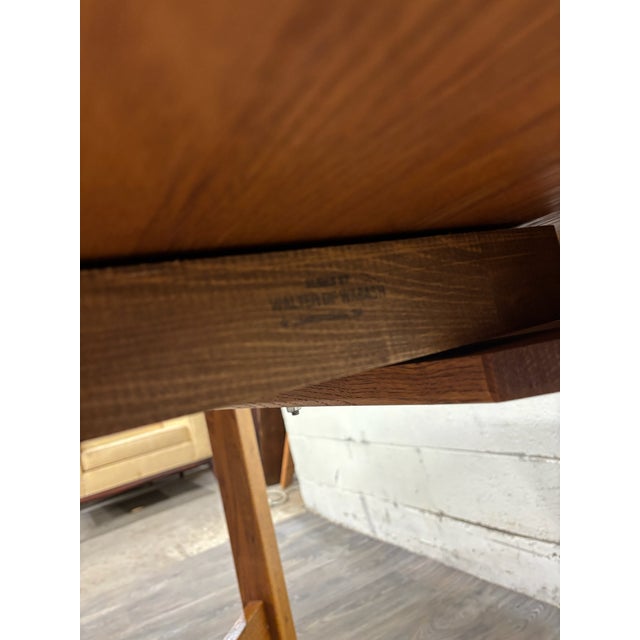 Vintage Richardson Brothers Co Solid Oak 54 Inch Round Dining Table For Sale - Image 14 of 18