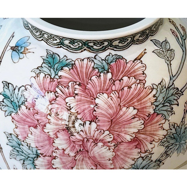 Ceramic Mid Century Chinese Chrysanthemum Vase For Sale - Image 7 of 8