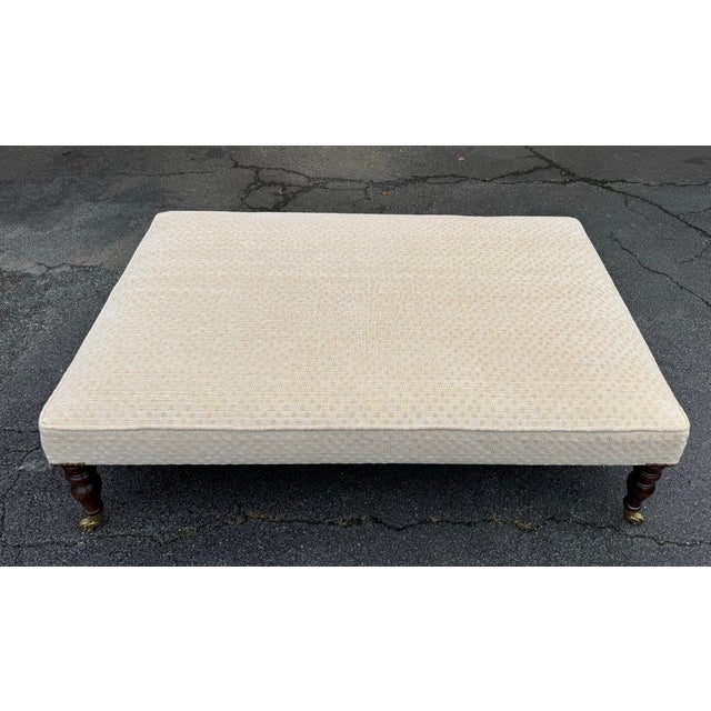 Beige George Smith Standard Style Ottoman For Sale - Image 8 of 8