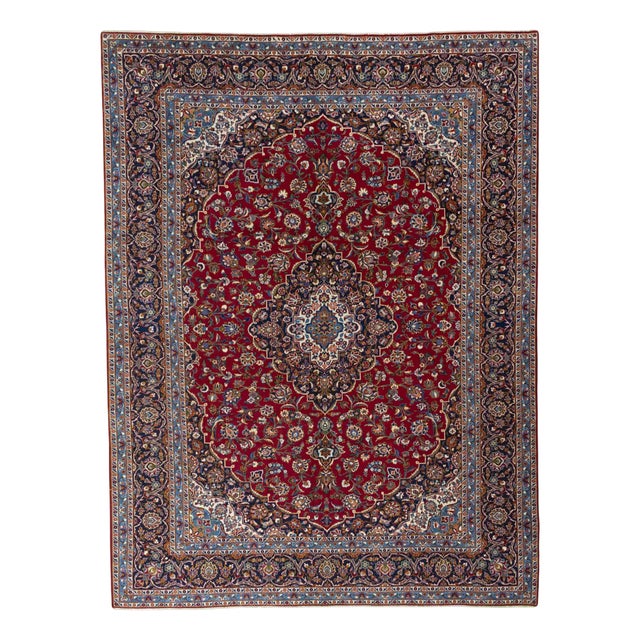 Hand-Knotted Oriental Rug in Red For Sale