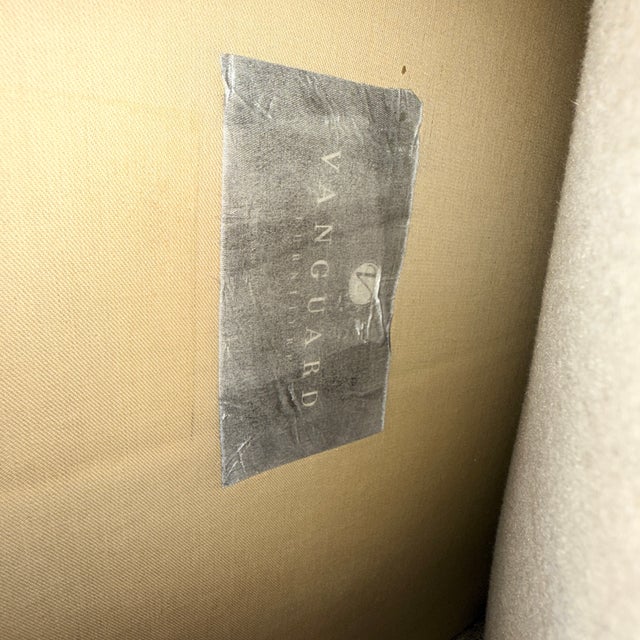 Greige Vanguard Bench Seat Sofa For Sale - Image 8 of 13