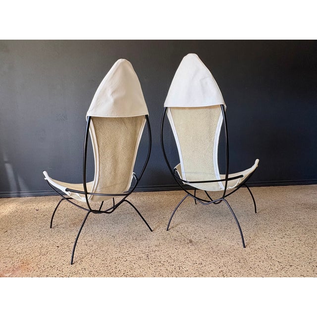 Animal Skin Pair of Jerry Johnson Sling Chairs For Sale - Image 7 of 12