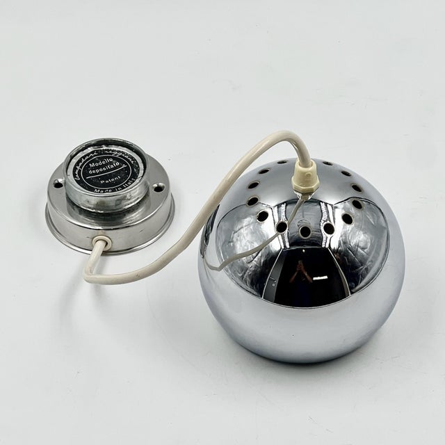 Metal Mid-Century Modern Chrome Eyeball Table Lamp by Goffredo Reggiani for Reggiani, 1960s For Sale - Image 7 of 11