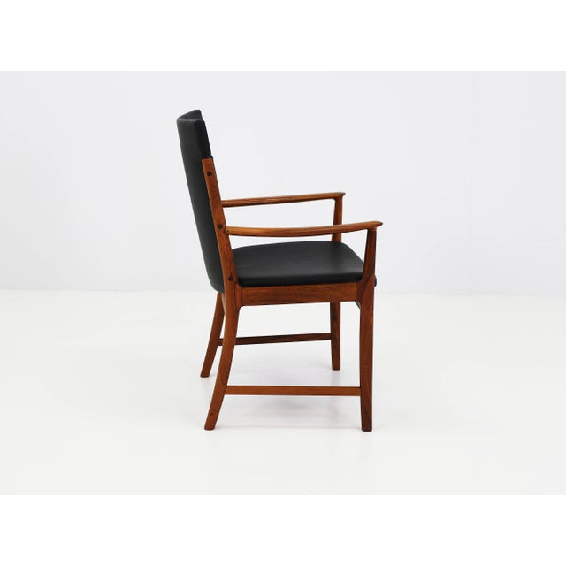 1960s High-Back Armchairs in Rosewood and Leather by Kai Lyngfeldt-Larsen, Denmark, 1960s, Set of 2 For Sale - Image 5 of 14