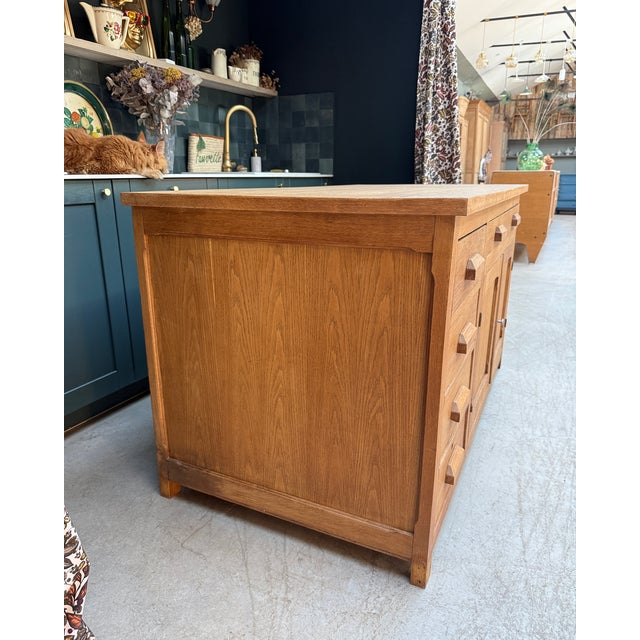 Wood Oak Island Workbench, 1950s For Sale - Image 7 of 18