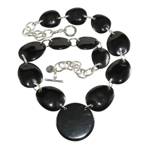 Armani Modernist Black Resin Necklace