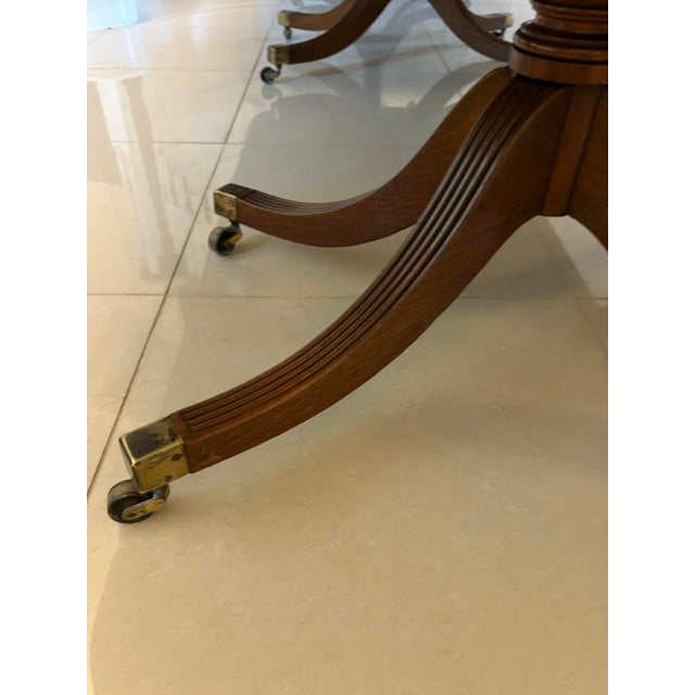 Brown Regency 16/18 Seater Figured Mahogany 3 Pilar Dining Table, 1830 For Sale - Image 8 of 12