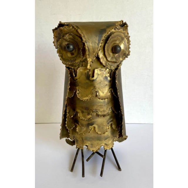 Here is a fantastic mid-century, brutalist piece that was made by hand using a flame torch cut technique. That gives the...