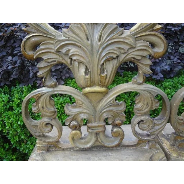 Large Italian Baroque Giltwood Altar Candelabra-Pair For Sale - Image 4 of 11