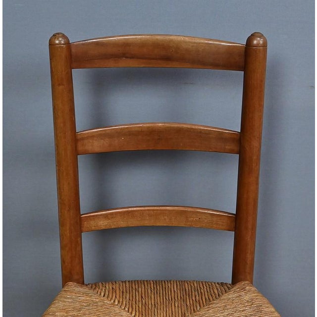 Cherrywood and Straw Chairs, Late 19th Century, Set of 4 For Sale - Image 15 of 18