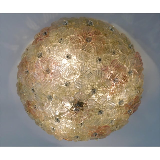 Glass Millefiori Flush Mount by Barovier E Toso For Sale - Image 7 of 11