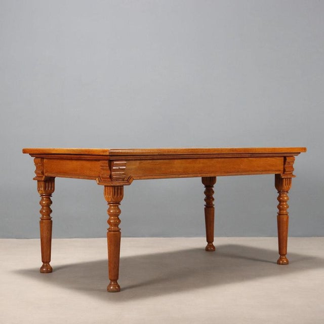 Brown Oak Desk with Formica Top For Sale - Image 8 of 9