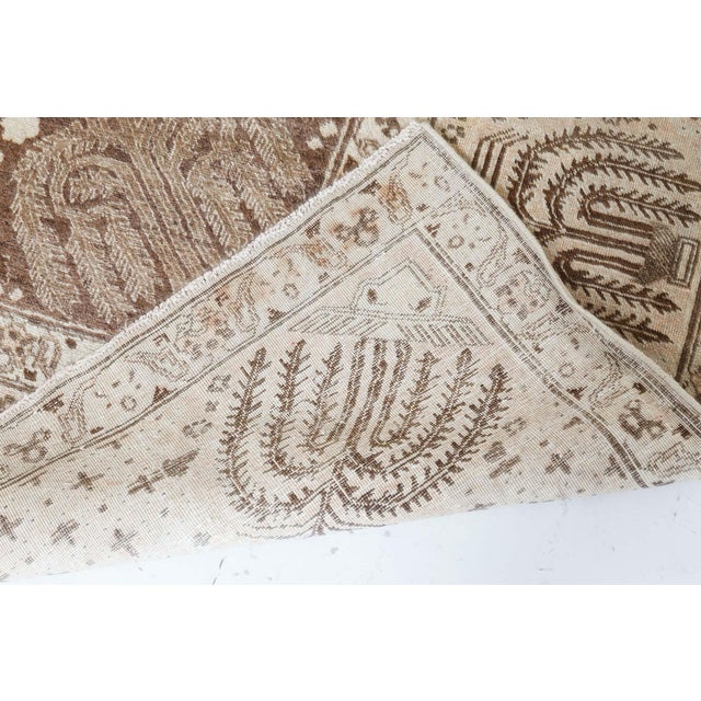 Textile Authentic 19th Century Beige Persian Tabriz Rug For Sale - Image 7 of 9