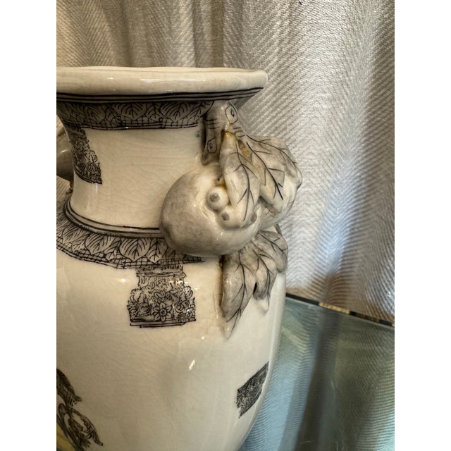 Ceramic Black & White Yong Shen Tang Vase For Sale - Image 7 of 8