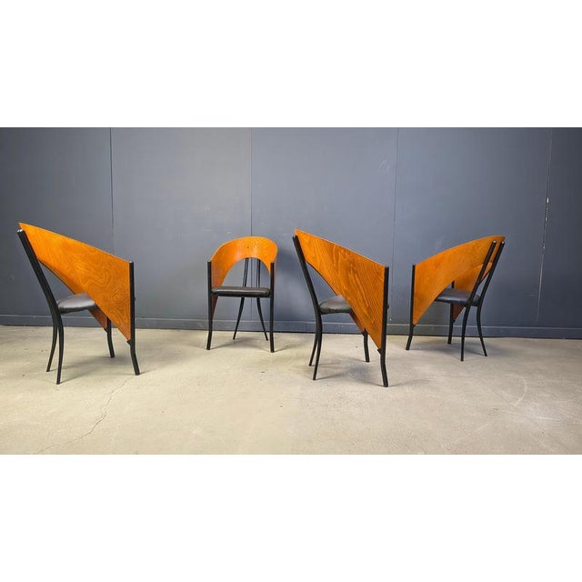 1980s Postmodern Spanish Dining Chairs from Philippe Starck, 1980s, Set of 4 For Sale - Image 5 of 13