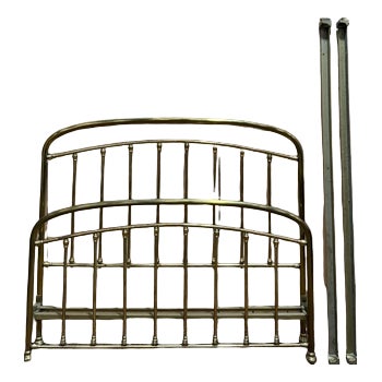 Antique Brass Crib, 1900s For Sale