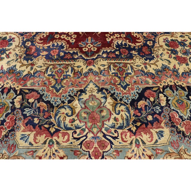 Vintage Persian Yazd Rug - 09'08 X 14'01 For Sale - Image 4 of 6