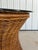 Brown Vintage Refinished Rattan Braided Hourglass Console Table With Original Smoked Glass For Sale - Image 8 of 12